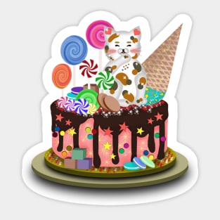 Birthday cake - Happy birthday for the loved one Sticker